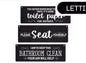 Bathroom Sign Decor Set